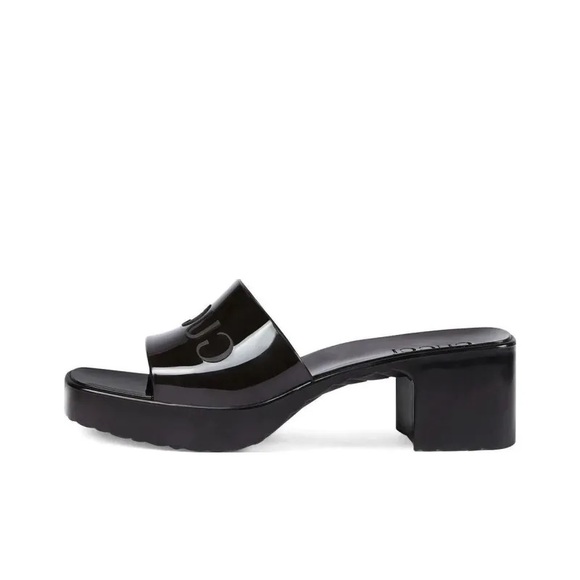 GUCCI 60mm Slide Sandal Black Rubber - Picture 4 of 10